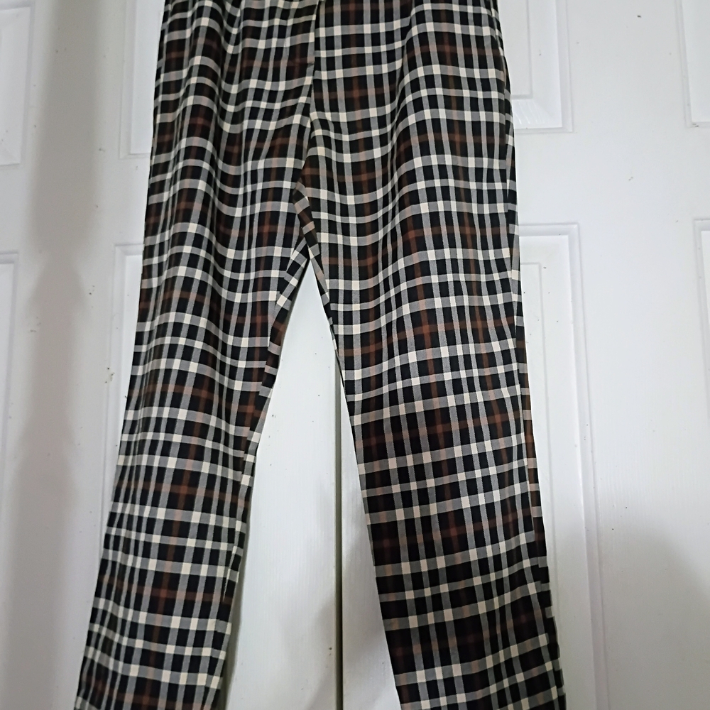 Nasty Gal Women's Checkered Pants - Black, White, Brown